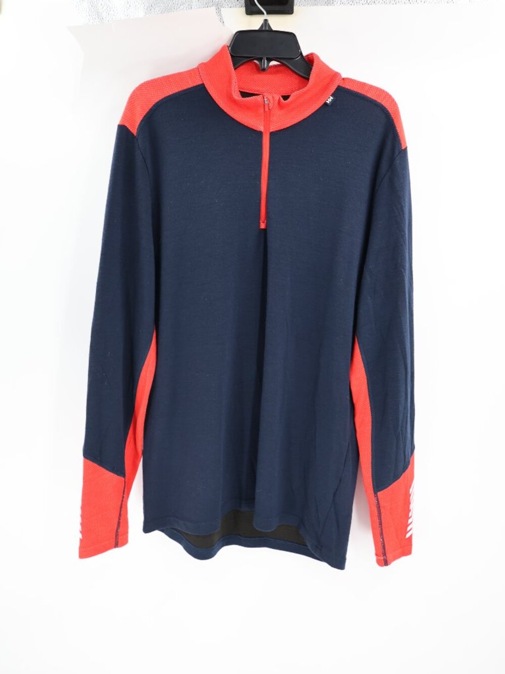 Helly Hansen Pullover Men's XL 1/4 Zip Merino Wool Blend Ski snow base layer